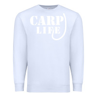 White carp life funny fish fishing Premium Sweatshirt - artisFamous