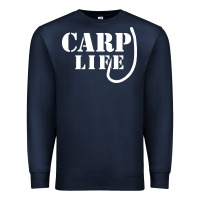Navy carp life funny fish fishing Premium Sweatshirt - artisFamous