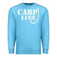 Ocean Blue carp life funny fish fishing Premium Sweatshirt - artisFamous