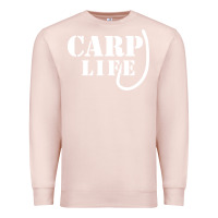 Pale Pink carp life funny fish fishing Premium Sweatshirt - artisFamous