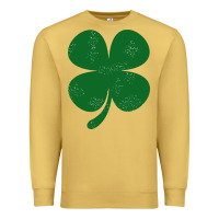 Antique Gold distressed green four leaf clover Premium Sweatshirt - artisFamous