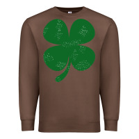 Chestnut distressed green four leaf clover Premium Sweatshirt - artisFamous