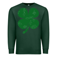 Sports Green distressed green four leaf clover Premium Sweatshirt - artisFamous