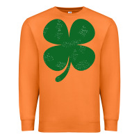 Carrot distressed green four leaf clover Premium Sweatshirt - artisFamous