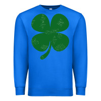 True Royal distressed green four leaf clover Premium Sweatshirt - artisFamous