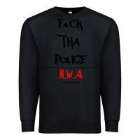 Black fck tha police Premium Sweatshirt - artisFamous