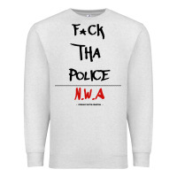 Oatmeal Heather fck tha police Premium Sweatshirt - artisFamous