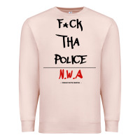 Pale Pink fck tha police Premium Sweatshirt - artisFamous