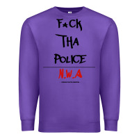 Purple fck tha police Premium Sweatshirt - artisFamous