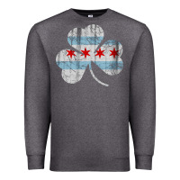 Charcoal Heather irish chicago flag shamrock Premium Sweatshirt - artisFamous