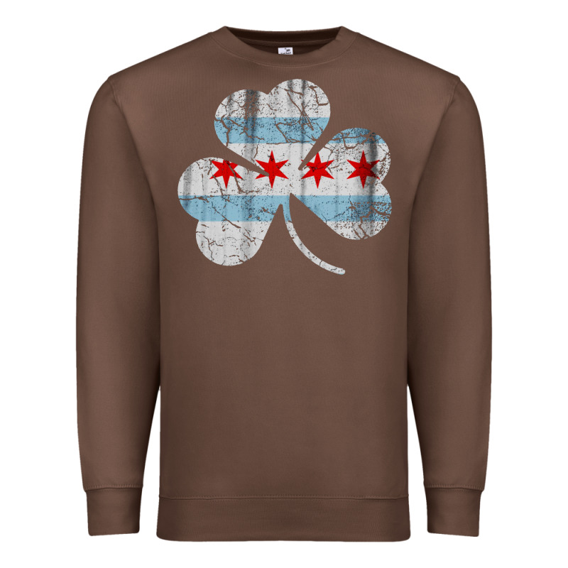 Irish Chicago Flag Shamrock Premium Sweatshirt by artisFamous | Teevron