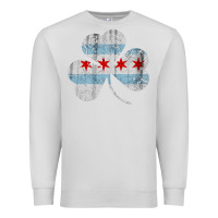 Dove Grey irish chicago flag shamrock Premium Sweatshirt - artisFamous