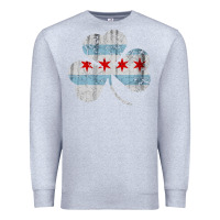 Heather Grey irish chicago flag shamrock Premium Sweatshirt - artisFamous