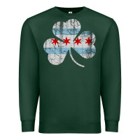 Sports Green irish chicago flag shamrock Premium Sweatshirt - artisFamous