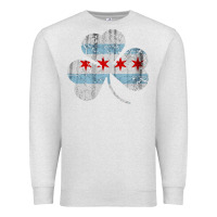 Oatmeal Heather irish chicago flag shamrock Premium Sweatshirt - artisFamous
