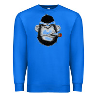 True Royal Monkey Smoking Premium Sweatshirt - artisFamous