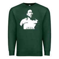 Sports Green Pele Sillhouette Premium Sweatshirt - artisFamous