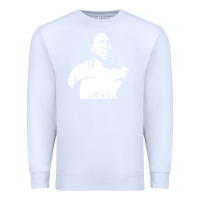 White Pele Sillhouette Premium Sweatshirt - artisFamous
