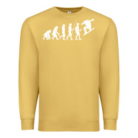 Antique Gold Snowboarding Evolution | Snowboard Mountain Winter Premium Sweatshirt - artisFamous