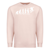 Pale Pink Snowboarding Evolution | Snowboard Mountain Winter Premium Sweatshirt - artisFamous
