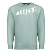 Seafoam Snowboarding Evolution | Snowboard Mountain Winter Premium Sweatshirt - artisFamous
