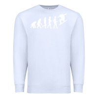White Snowboarding Evolution | Snowboard Mountain Winter Premium Sweatshirt - artisFamous