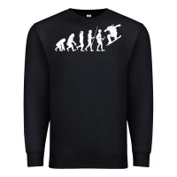 Black Snowboarding Evolution | Snowboard Mountain Winter Premium Sweatshirt - artisFamous