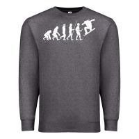Charcoal Heather Snowboarding Evolution | Snowboard Mountain Winter Premium Sweatshirt - artisFamous