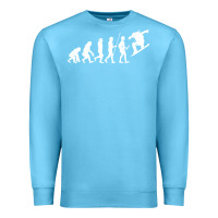Ocean Blue Snowboarding Evolution | Snowboard Mountain Winter Premium Sweatshirt - artisFamous