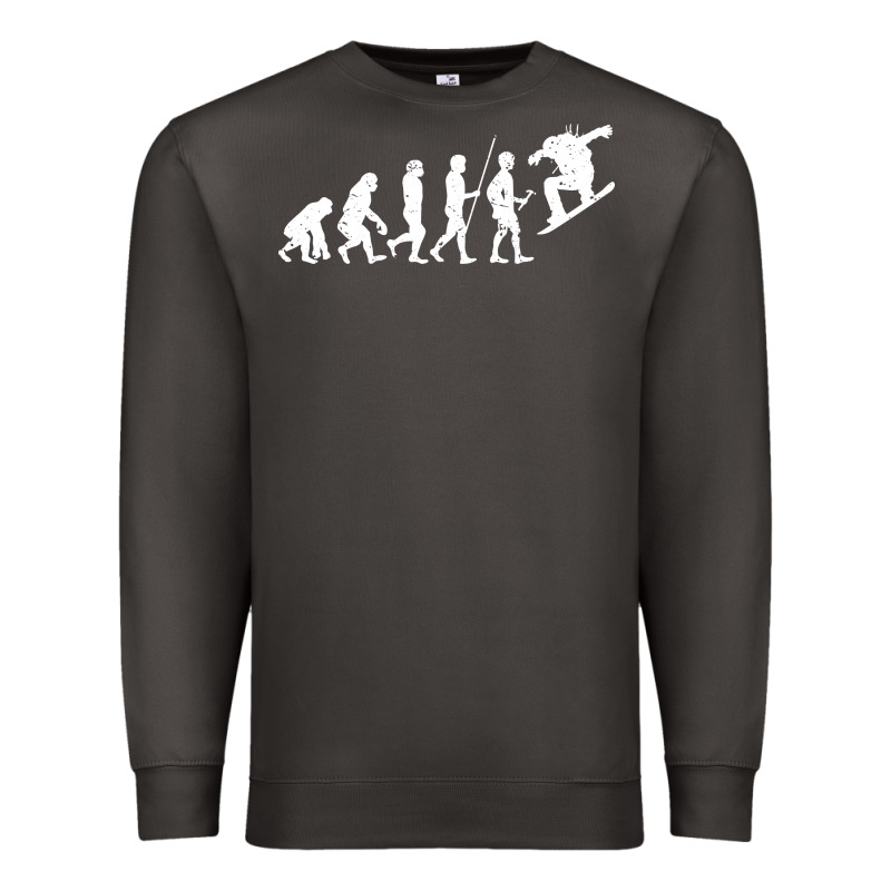 Snowboarding Evolution | Snowboard Mountain Winter Premium Sweatshirt by artisFamous | Teevron