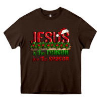 Chocolate Brown jesus is the reason for the season Heavy Core Tee - CowGirlArtShop