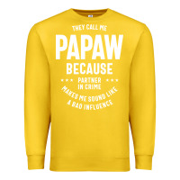 Lemon Mens They Call Me Papaw Because Partner In Crime - Dad & Grandpa Birth Premium Sweatshirt - artisFamous