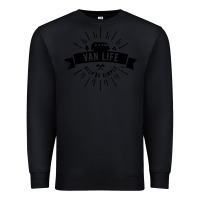 Black camper vintage retro Premium Sweatshirt - artisFamous