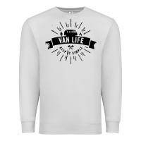 Dove Grey camper vintage retro Premium Sweatshirt - artisFamous