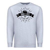 Heather Grey camper vintage retro Premium Sweatshirt - artisFamous