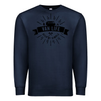 Navy camper vintage retro Premium Sweatshirt - artisFamous