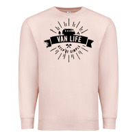 Pale Pink camper vintage retro Premium Sweatshirt - artisFamous