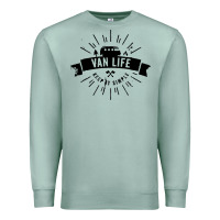 Seafoam camper vintage retro Premium Sweatshirt - artisFamous