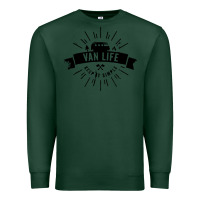 Sports Green camper vintage retro Premium Sweatshirt - artisFamous