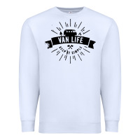 White camper vintage retro Premium Sweatshirt - artisFamous