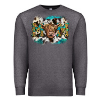 Charcoal Heather highland cow mom Premium Sweatshirt - JahusDesignShop