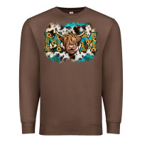 Chestnut highland cow mom Premium Sweatshirt - JahusDesignShop