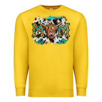 Lemon highland cow mom Premium Sweatshirt - JahusDesignShop