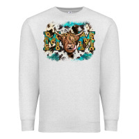 Oatmeal Heather highland cow mom Premium Sweatshirt - JahusDesignShop