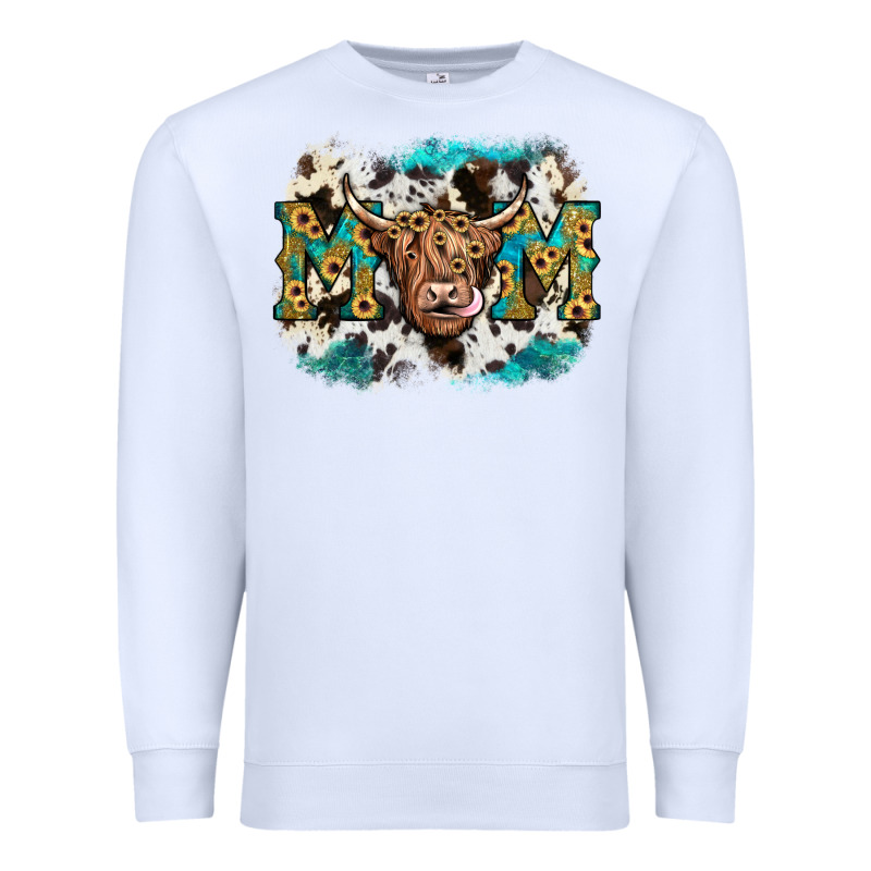 Highland Cow Mom Premium Sweatshirt by JahusDesignShop | Teevron