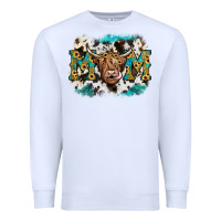 White highland cow mom Premium Sweatshirt - JahusDesignShop