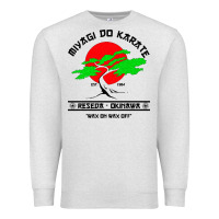 Oatmeal Heather MIYAGY DO KARATE Premium Sweatshirt - artisFamous