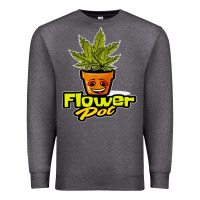 Charcoal Heather flower pot funny weed Premium Sweatshirt - artisFamous