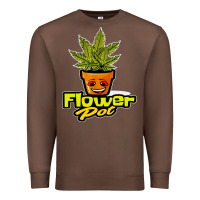 Chestnut flower pot funny weed Premium Sweatshirt - artisFamous