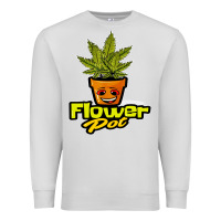 Dove Grey flower pot funny weed Premium Sweatshirt - artisFamous